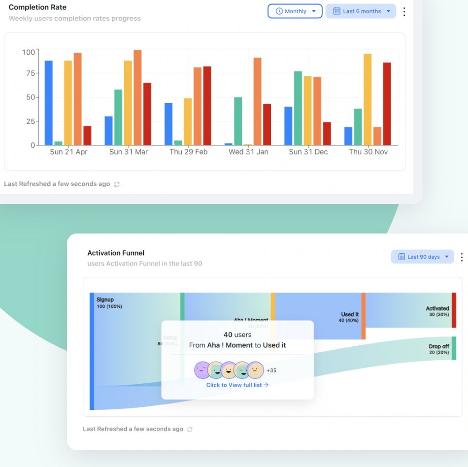 User onboarding progress bar