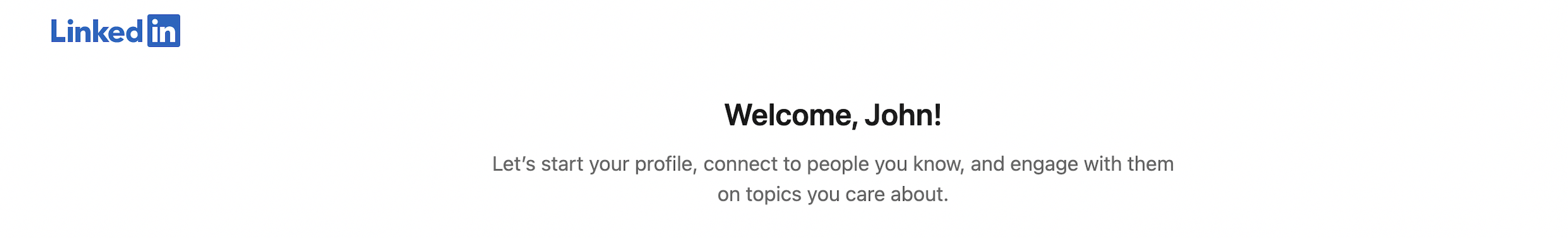 Linkedin user onboarding