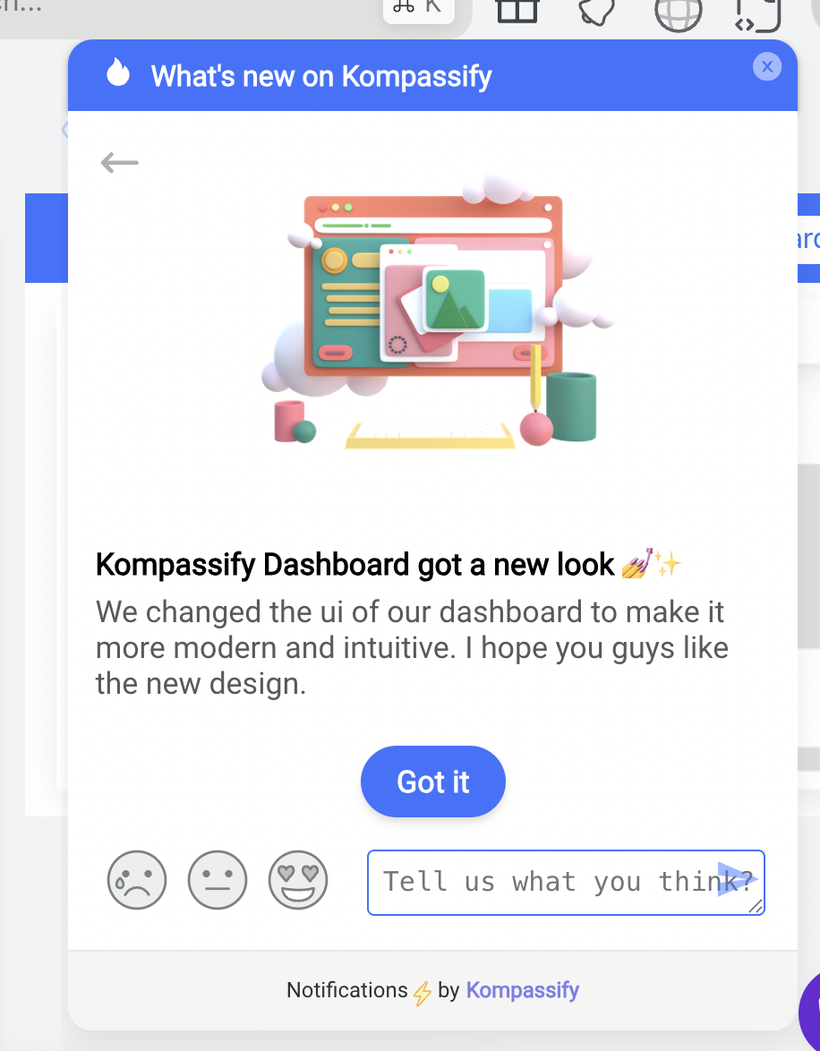 Kompassify collect feedback from notif widget
