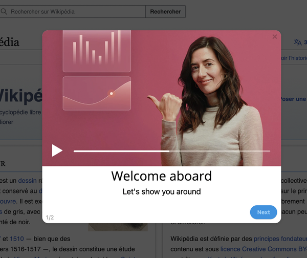 An onboarding video placed inside a product at the moment of confusion, rather than in a separate video library