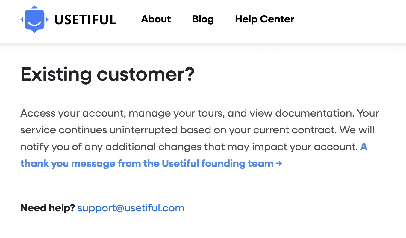 usetiful communication on keeping the contract for the existing customers.